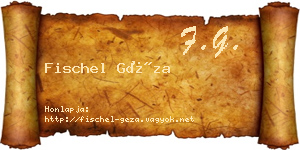 Fischel Géza névjegykártya